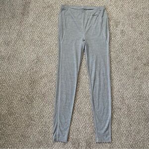 STOIC Womens Medium Thermal Base Layer Wool Blend Leggings Grey EUC
